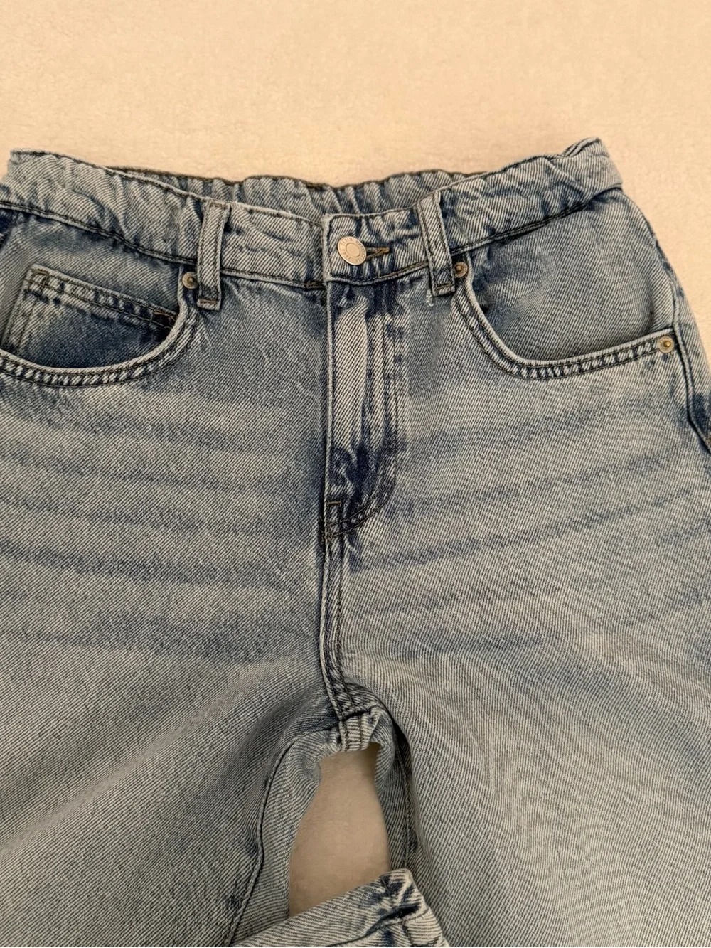 ZARA Kids Light Wash Wide Leg High Rise Jeans Size 13-14